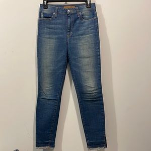 Joe’s high waisted mid to light wash jeans